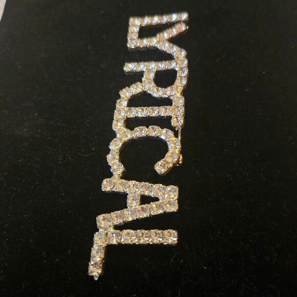 LYRICAL Rhinstone Brooch Pin - Picture 3 of 8